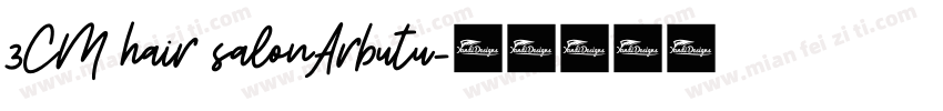 3CM hair salonArbutu字体转换